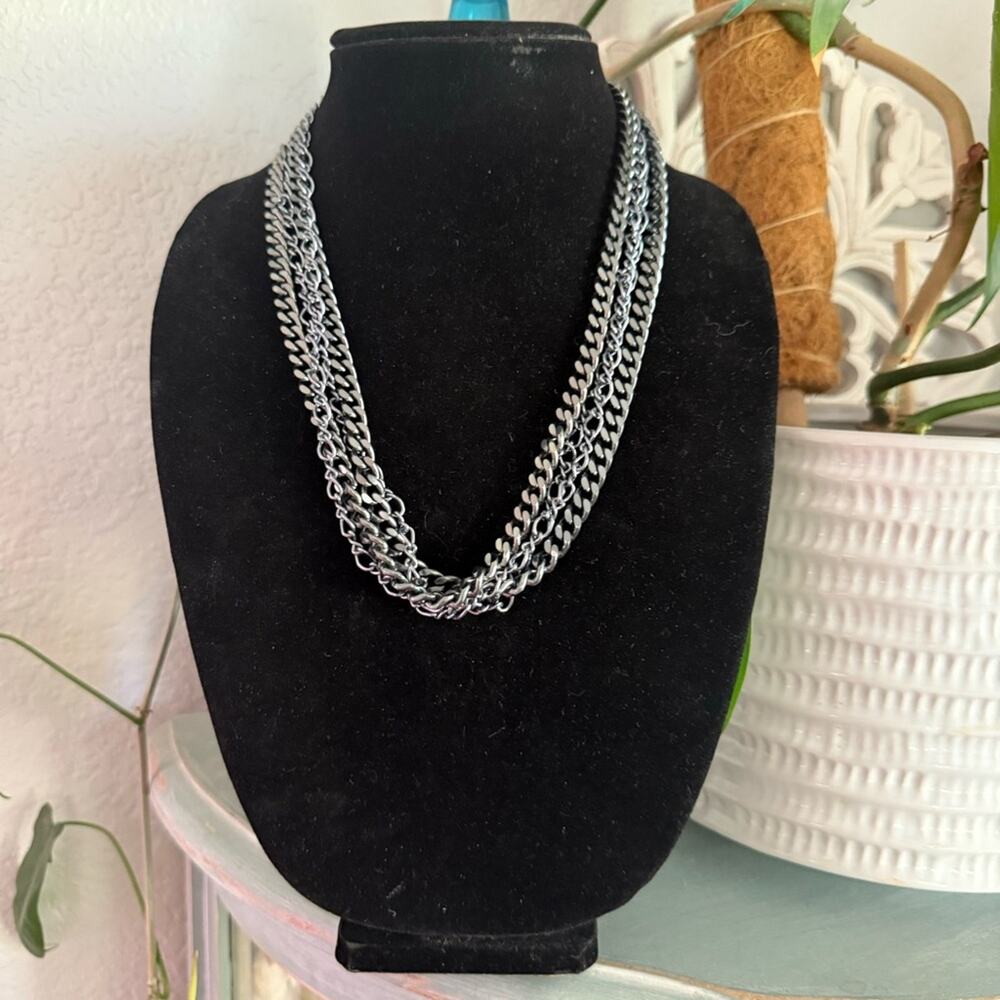 Sabika Multi Chain Long Necklace Winter 2017